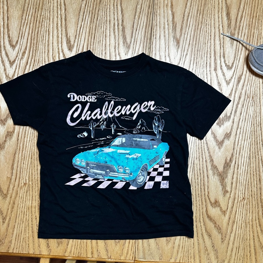 Black and Blue Retro Car Graphic Tee Short Sleeve